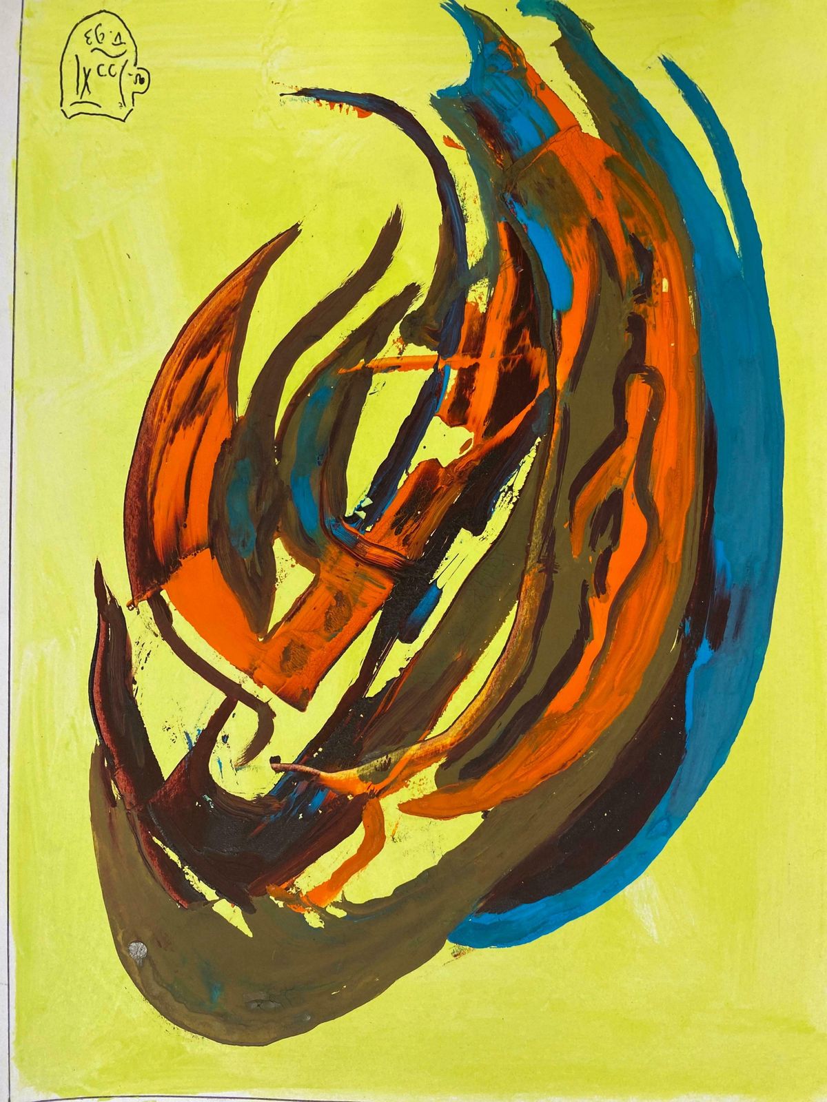 Unknownset Of 6 Original French Abstract Oil Paintings   Each Signed & Dated C. 1993 photo Art