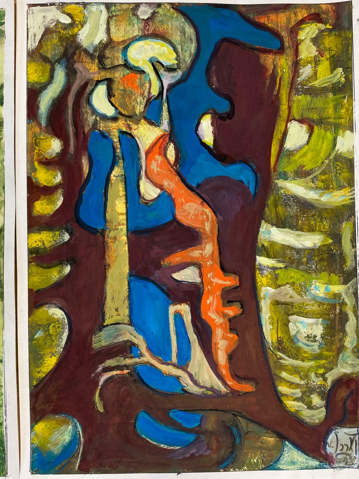 Unknownset Of 9 Original French Abstract Oil Paintings   Each Signed & Dated C. 1993 photo vinterior