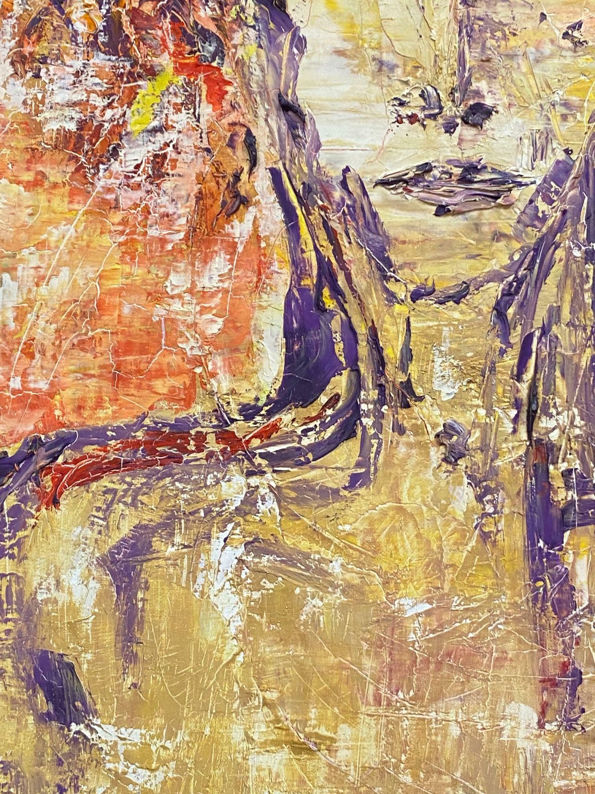 P Vilette20th Century Original Expressionist Oil Painting Quirky Abstract Face20th Century photo Art