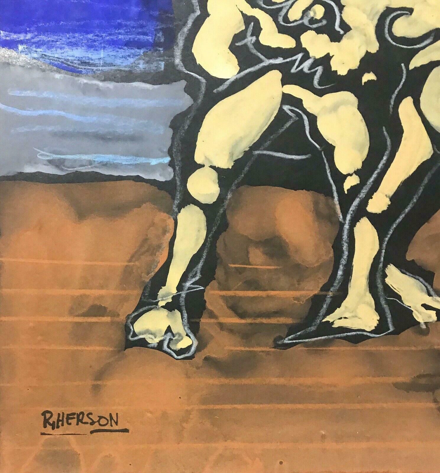 Roger Hersonroger Herson (1922 2008) Signed French Abstract Painting   Surrealist Figures20th Century photo 458.0