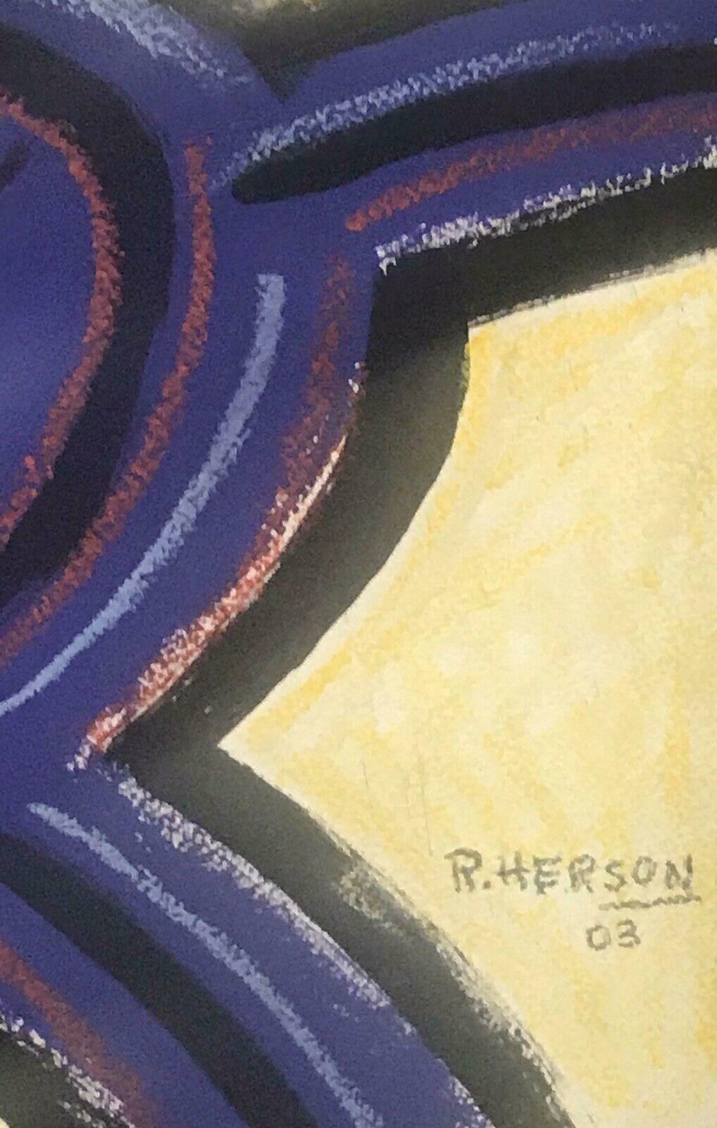 Roger Hersonroger Herson (1922 2008) Signed French Abstract Painting   Figurative Study20th Century photo buy