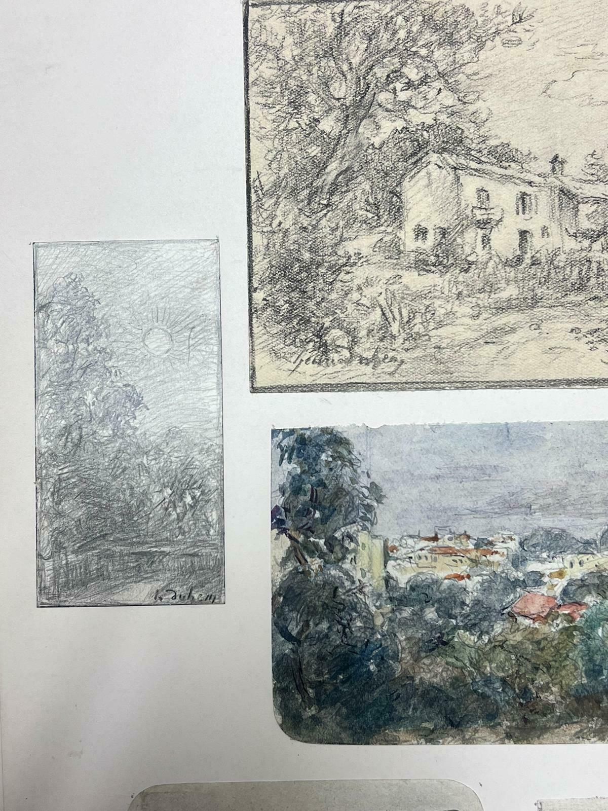 Henri Aime Duhemfine Antique French Impressionist Painting Landscape Combination Of Six Drawings photo Art
