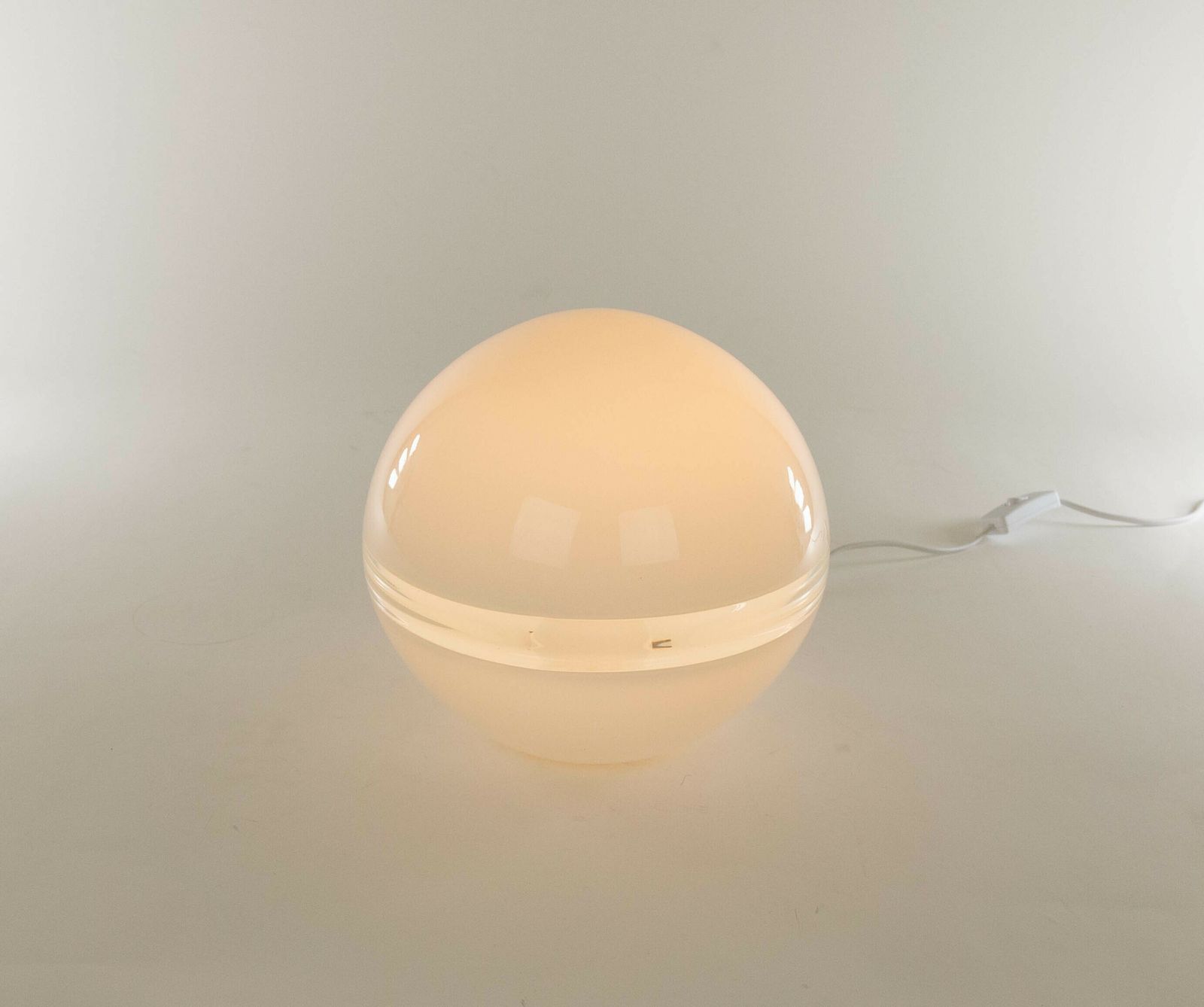 White Lt 230 Glass Table Lamp By Carlo Nason For A.V. Mazzega, 1970s photo Lighting
