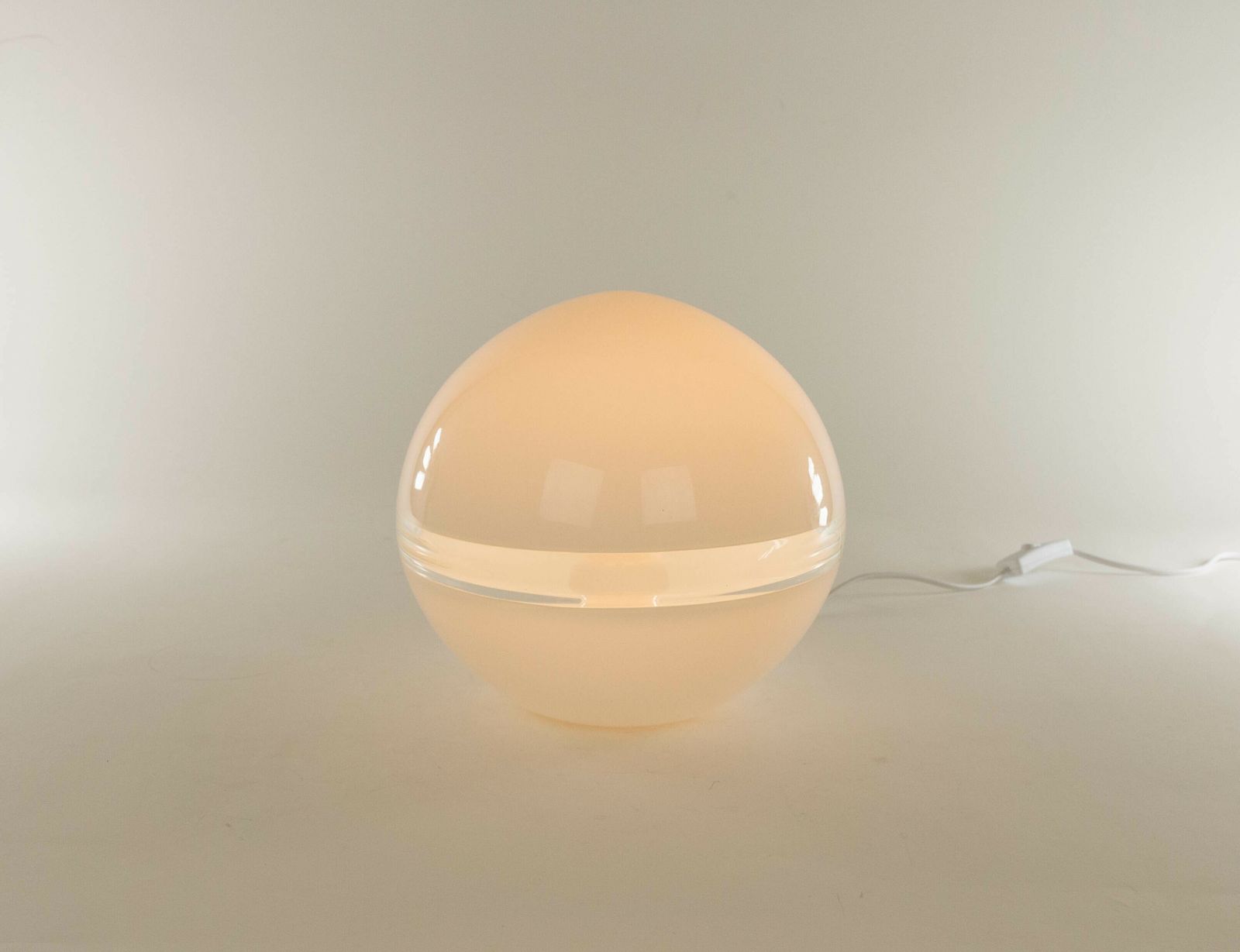 White Lt 230 Glass Table Lamp By Carlo Nason For A.V. Mazzega, 1970s