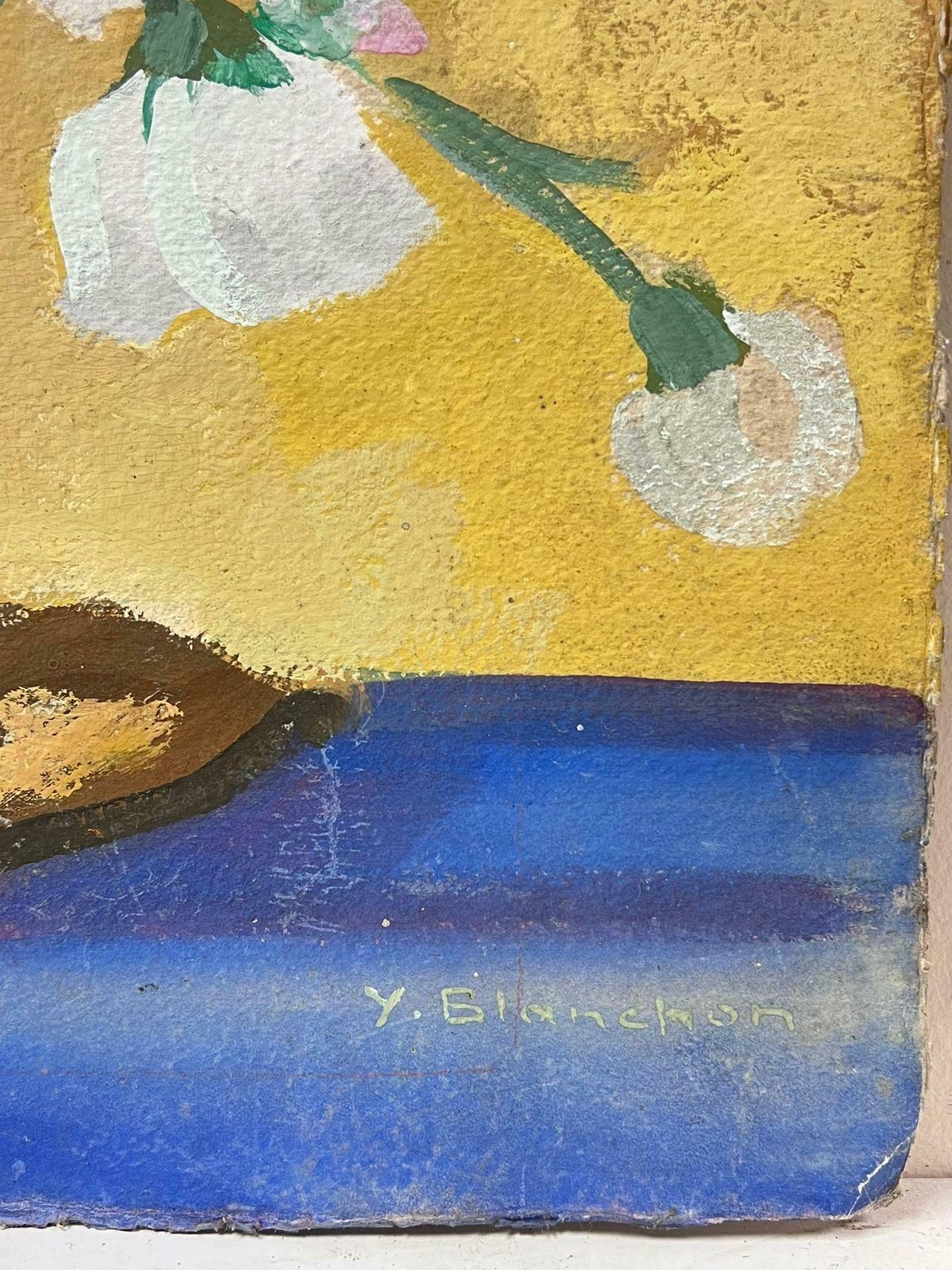 Y. Blanchonflowers In Grand Vase Watercolour 1930's French Impressionist Still Life1930's photo for sale