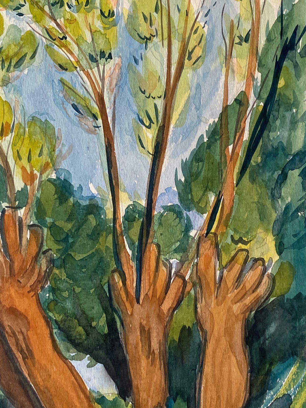 Louis Bellon1940's Provence French Landscape   Post Impressionist Artistc. 1940s photo vinterior