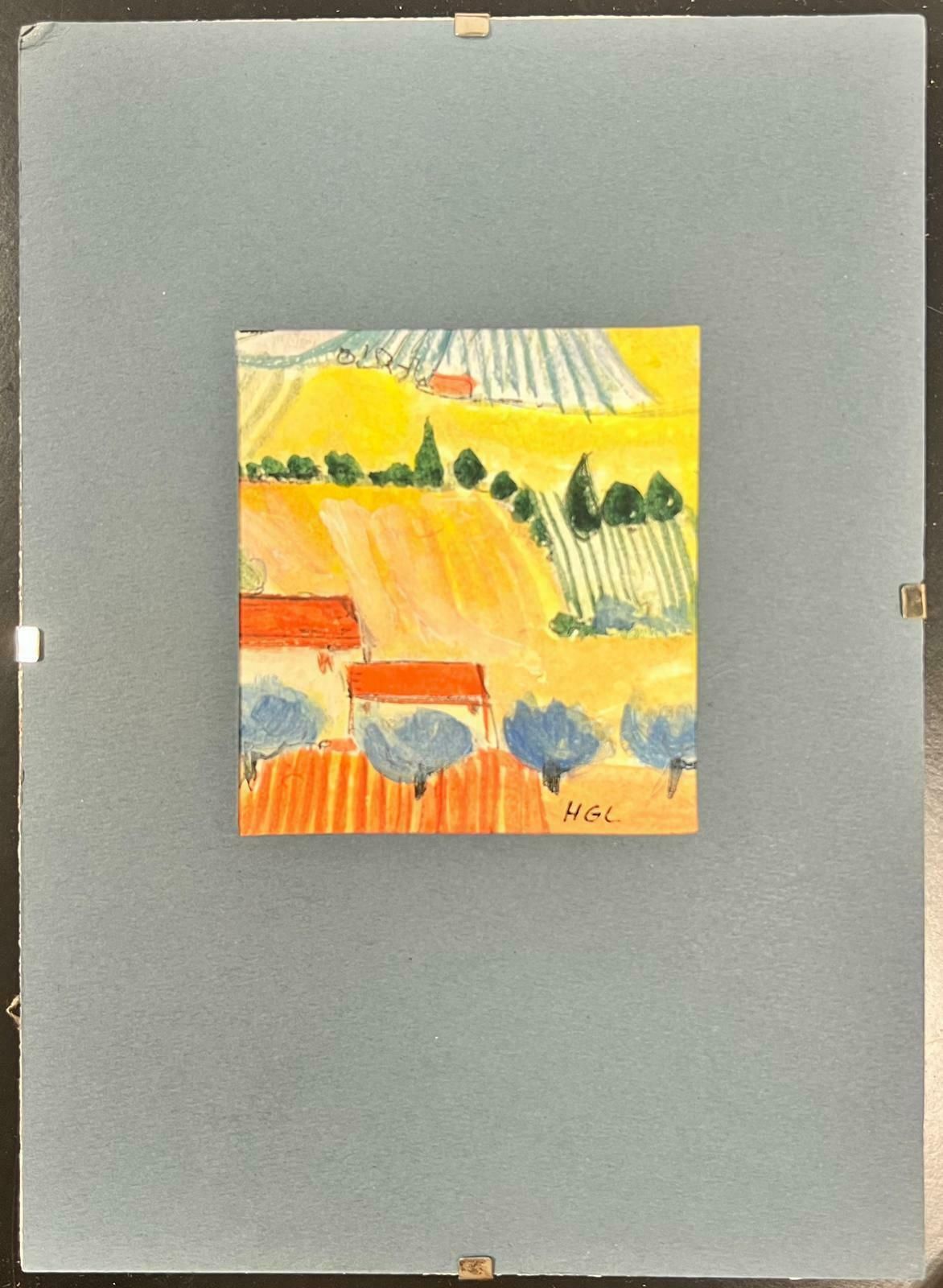 Huguette Ginet Lasnier Summer In Provence Signed French Modernist Paintingc. 2000's photo furniture