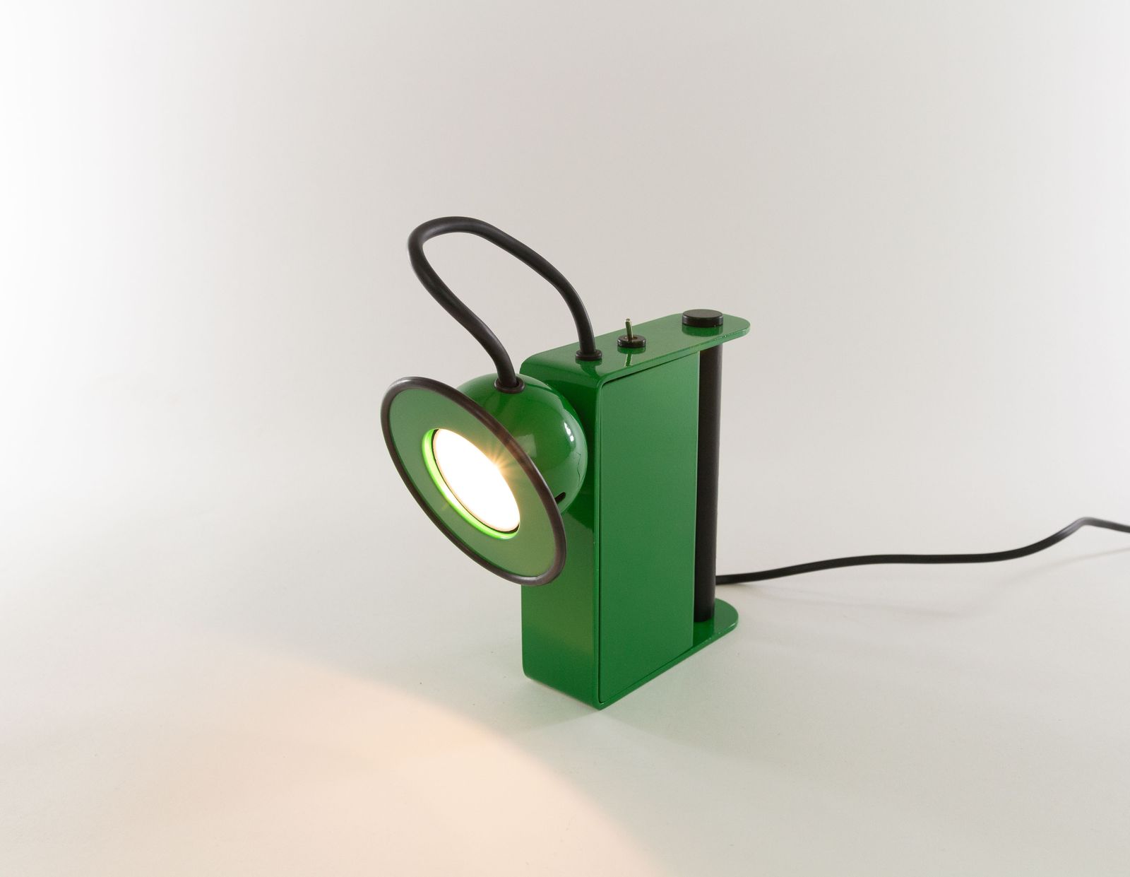 Green Minibox Table Lamp By Gae Aulenti & Piero Castiglioni For Stilnovo, 1980s photo furniture