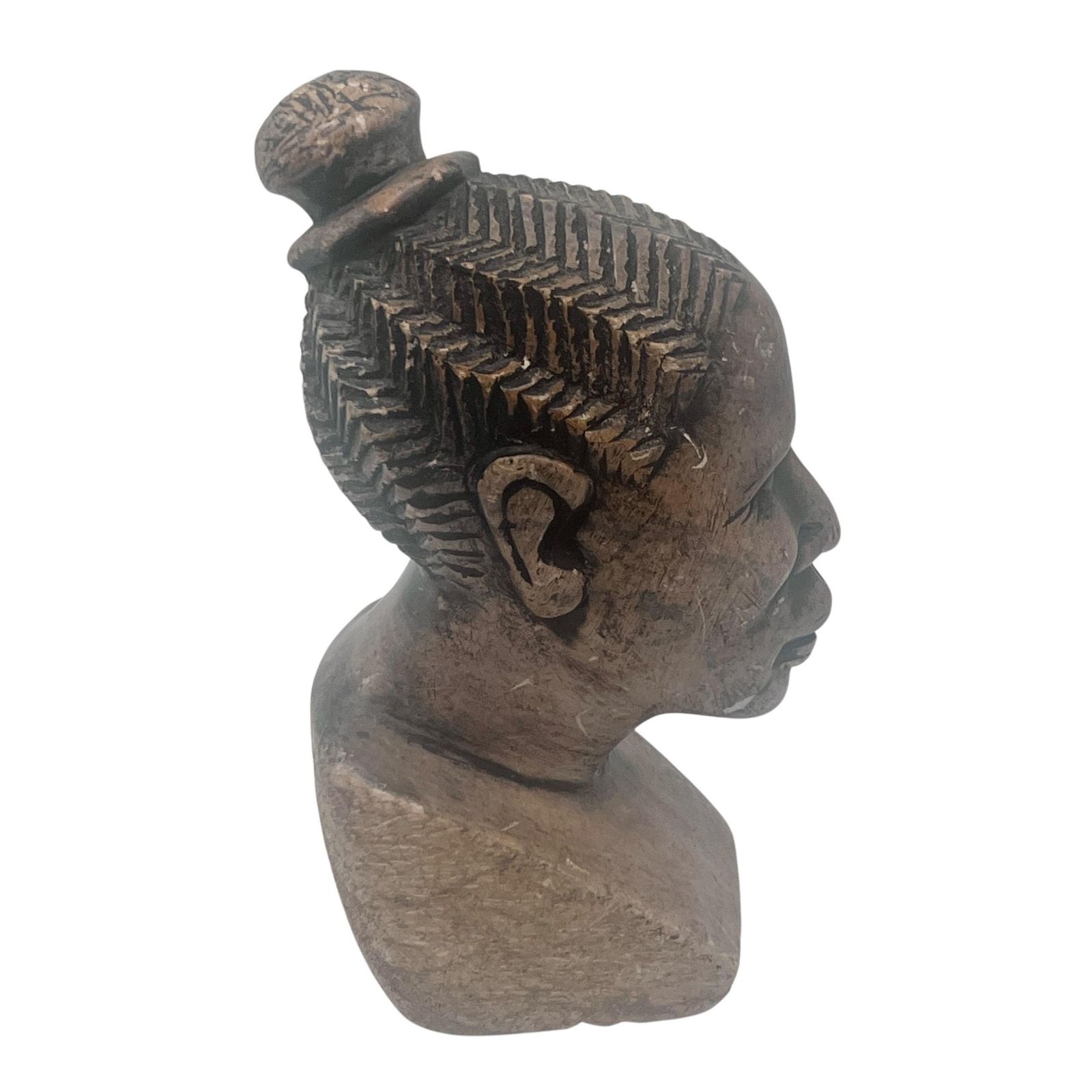 Vintage Heavy Shona Head Of A Female   Home Decor photo furniture
