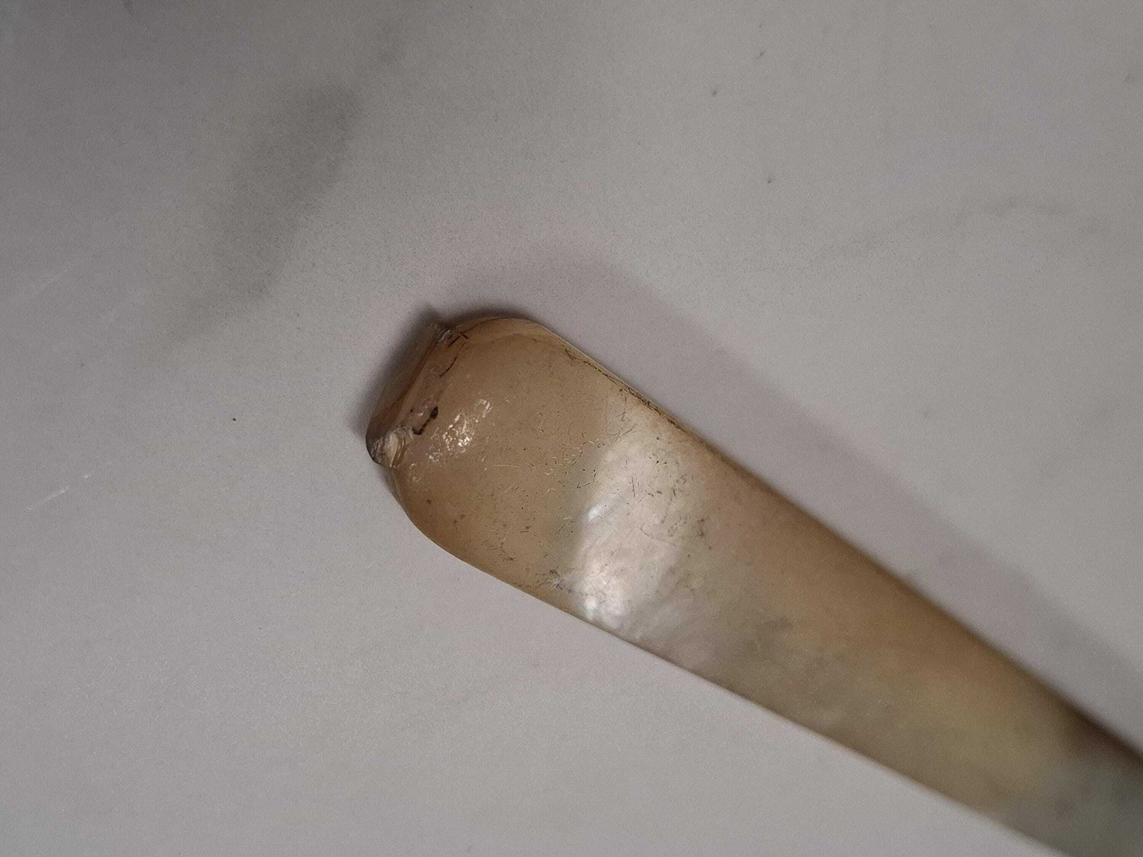 Antique Birmingham Silver 1851mother Of Pearl Handle Cake Fork photo for sale