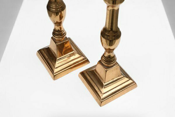 French Candlesticks In Bronze, 1890s, Set Of 2 photo vintage