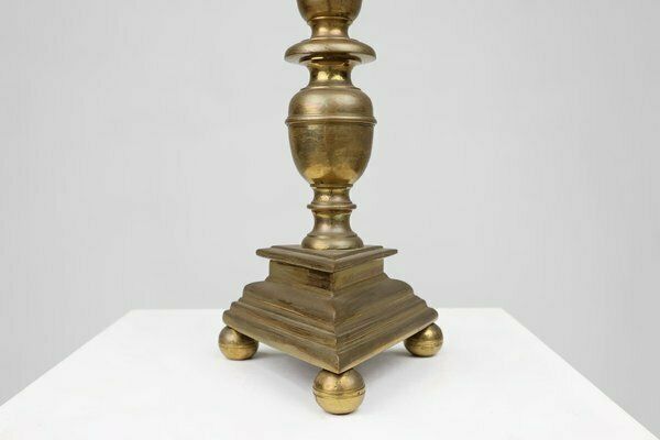 Large French Church Candlestick In Bronze, 1890s photo buy