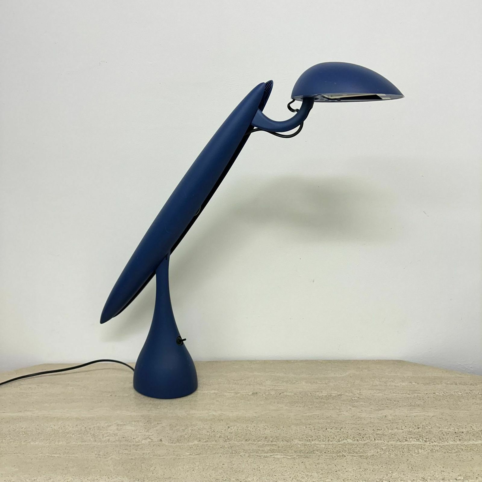 Postmodern Heron Blue Lamp By Isao Hosoe For Luxo, 1980’s photo furniture