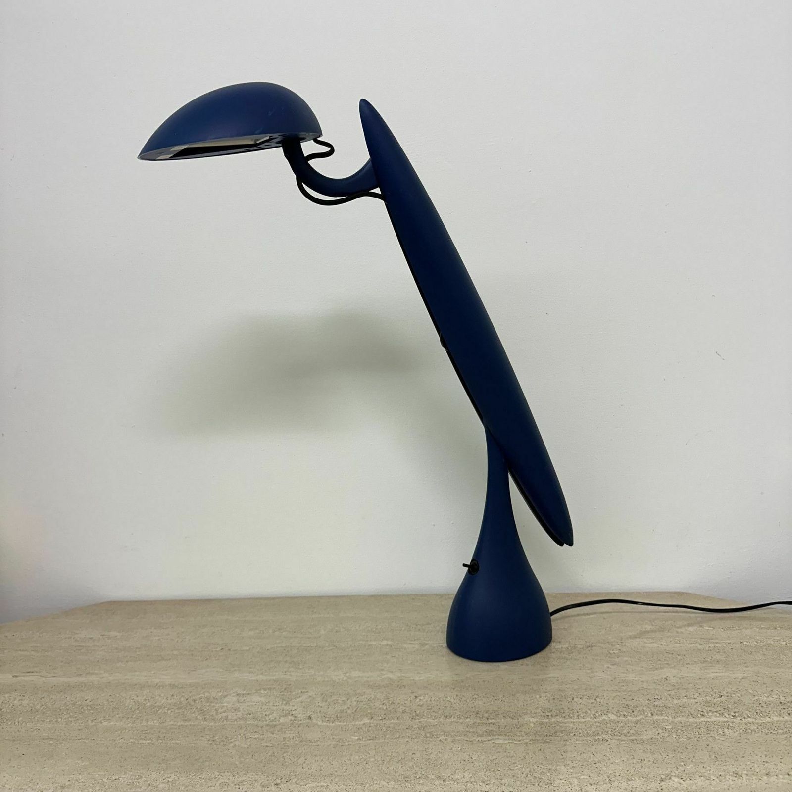 Postmodern Heron Blue Lamp By Isao Hosoe For Luxo, 1980’s photo vinterior