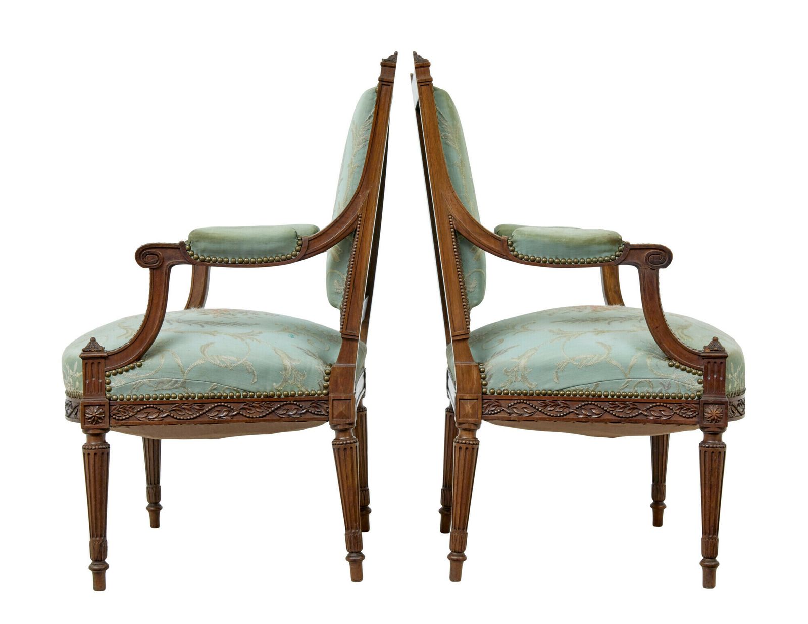 photo furniture Pair Of 19th Century French Carved Walnut Armchairs