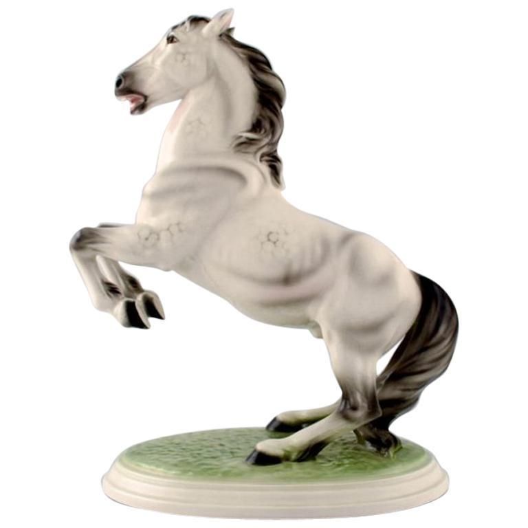 Keramos, Vienna, Rearing Horse, Beautiful Figure, Circa 1940