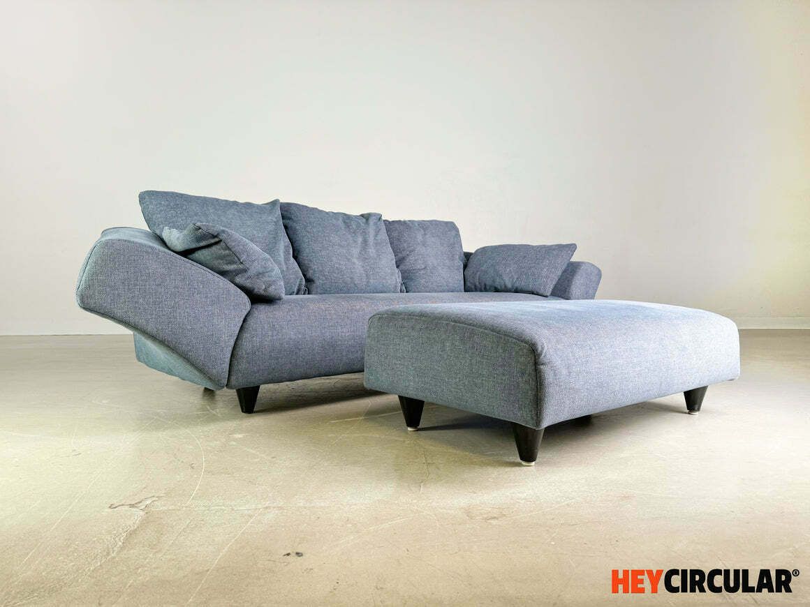 Rolf Benz Sofa 333 Couch With Ottoman Footstool Three Seater photo furniture
