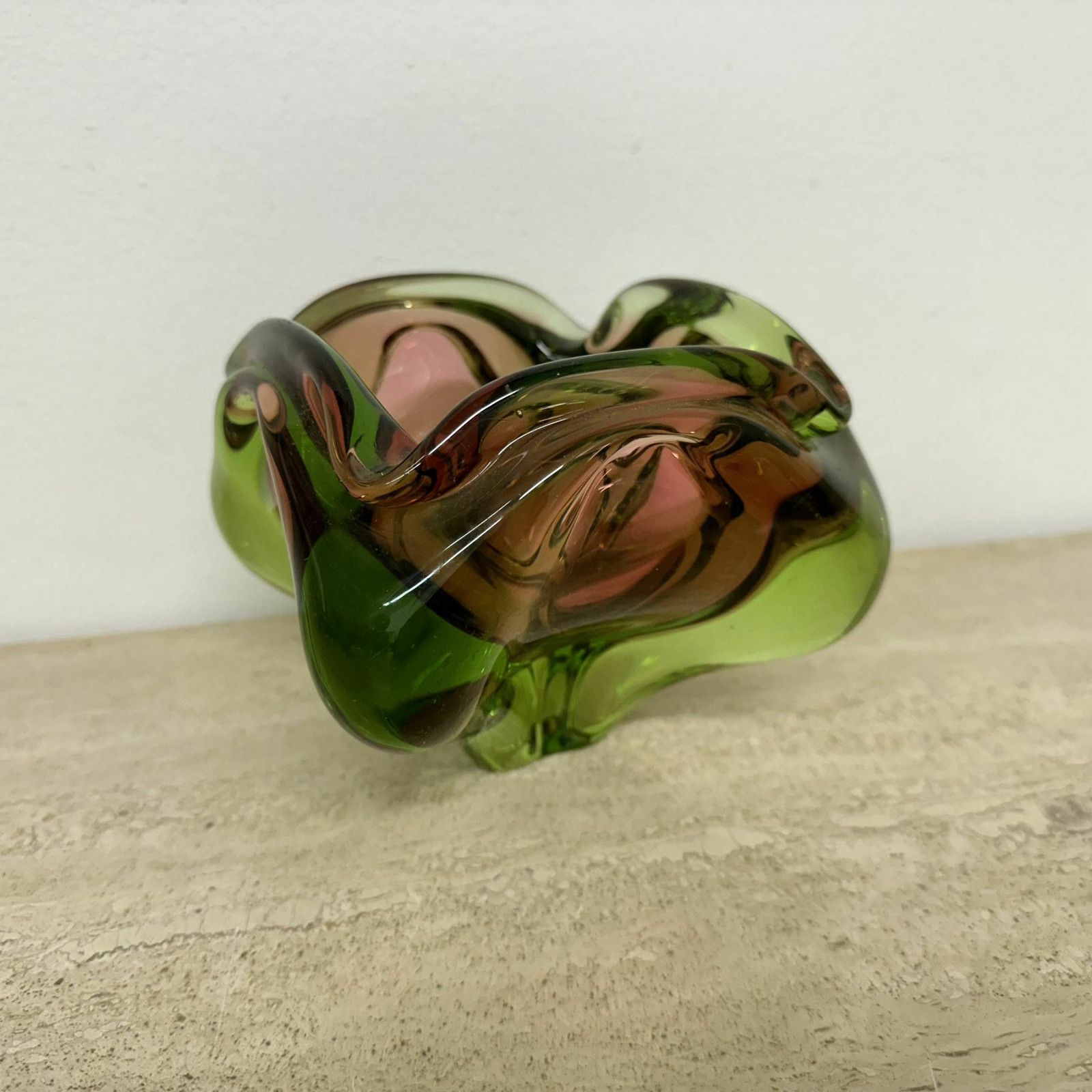 129.0 Mid Century Murano Glazen Schaal, Jaren 1970 photo
