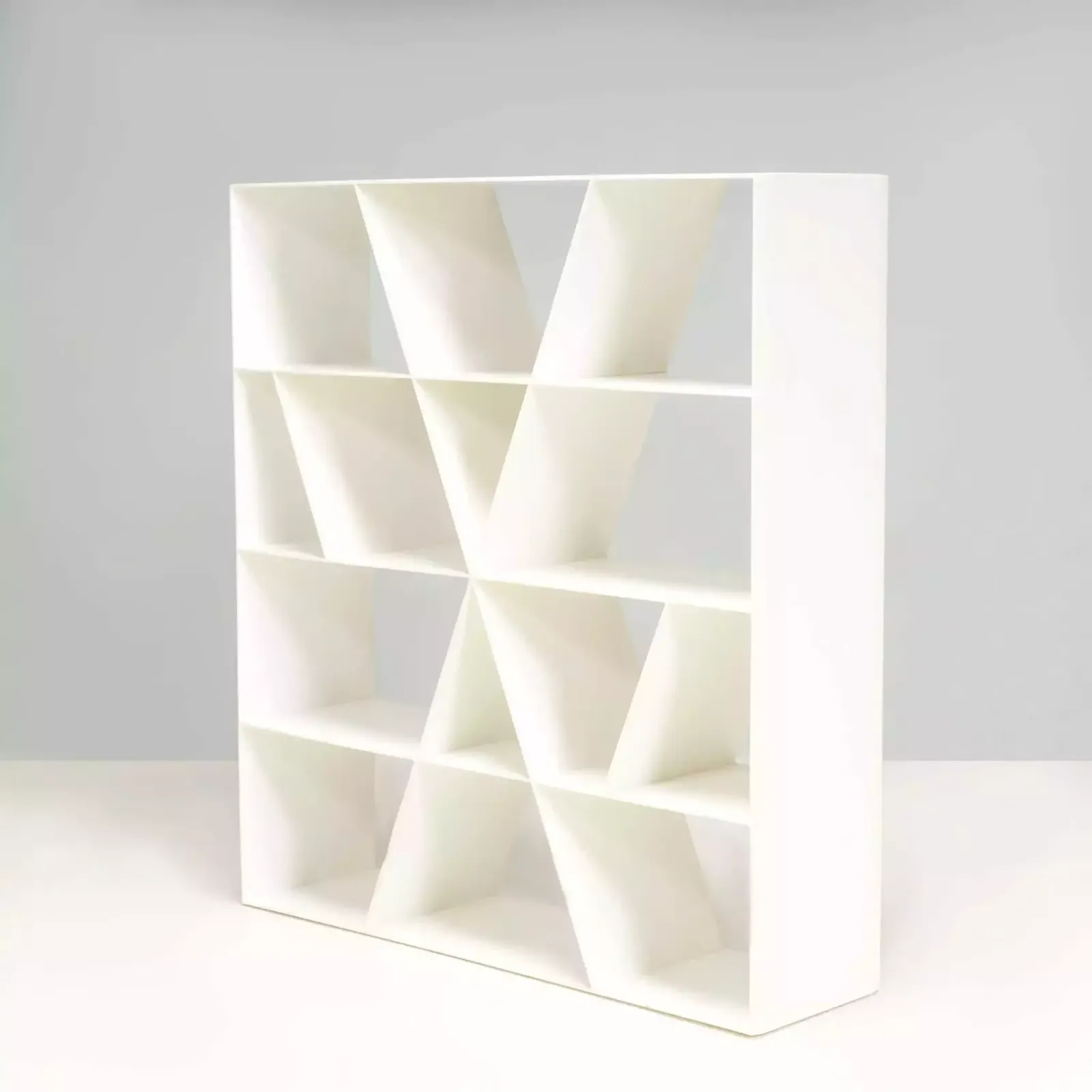 B&B Italia By Naoto Fukasawa "X" Storage Bookshelf In White Corian photo furniture