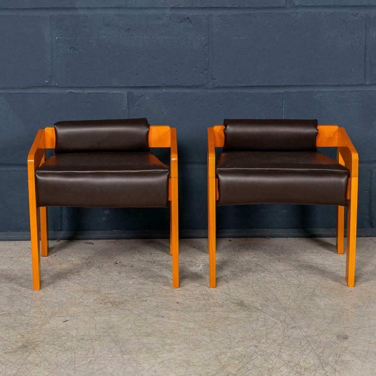 20th Century Italian Pair Of Children's Bauhaus Style Armchairs C.1980 photo for sale