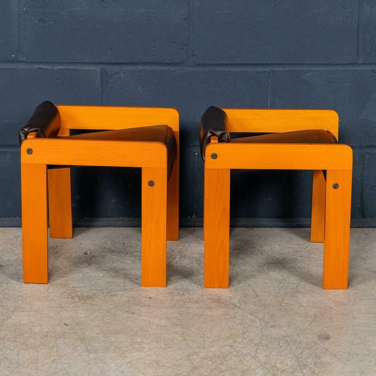 20th Century Italian Pair Of Children's Bauhaus Style Armchairs C.1980 photo vinterior