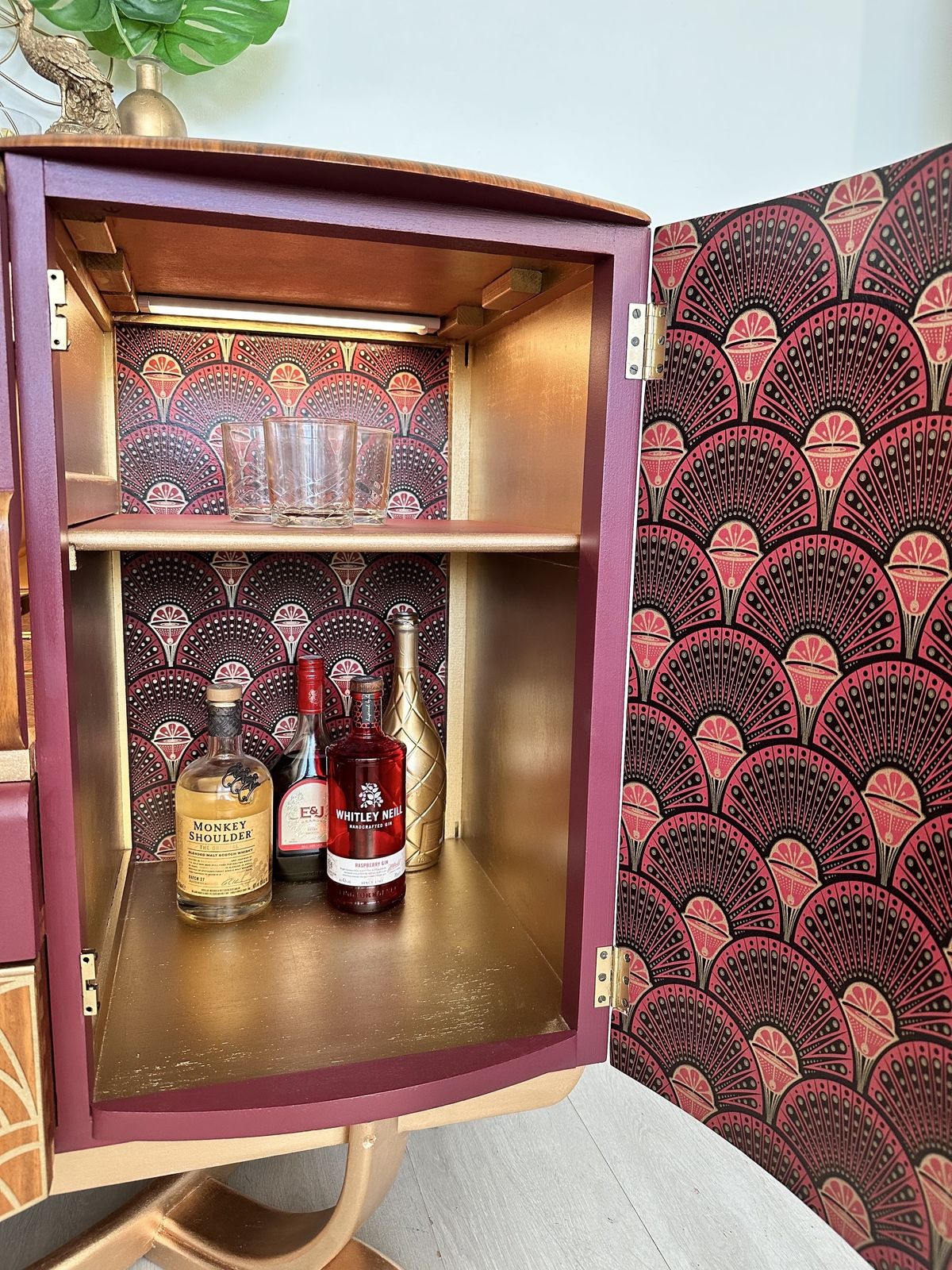 Art Deco Cocktail Cabinet, Drinks Cabinet, Beautility Cocktail Bar, Retro Mcm Wa photo Furniture