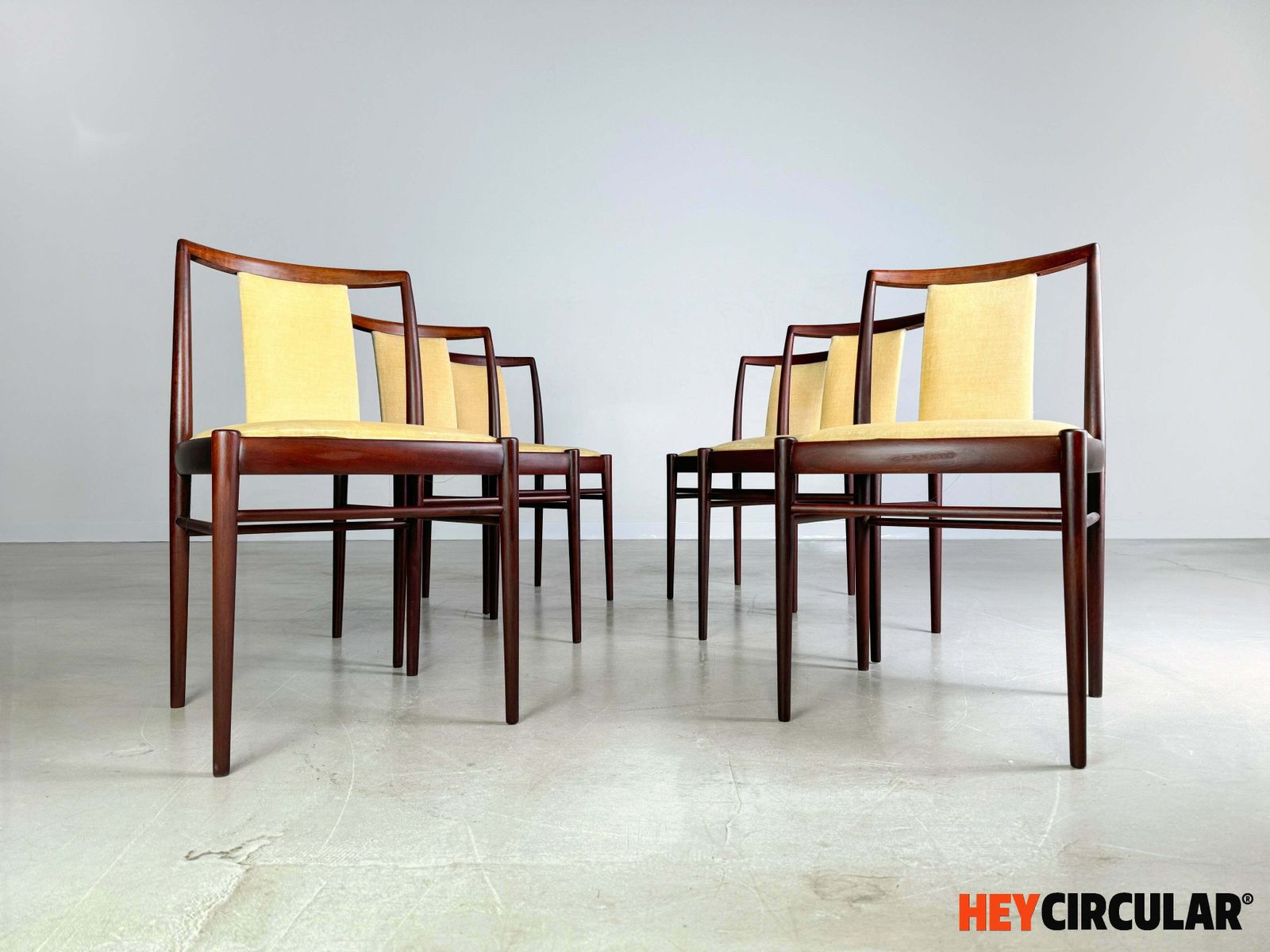 Set Of 6 Original Vintage Mid Century Chairs Benze 1960s photo for sale