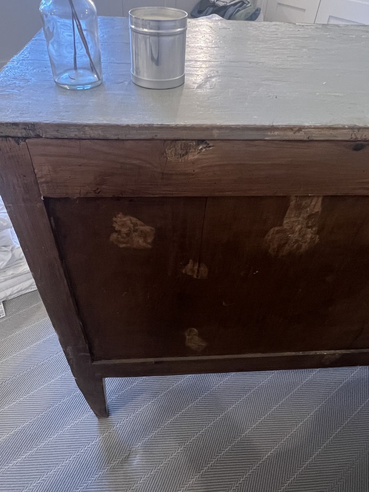 Swedish Gustavian Large Antique Light Blue/Grey Painted Chest Of Drawers/Cabinet photo buy