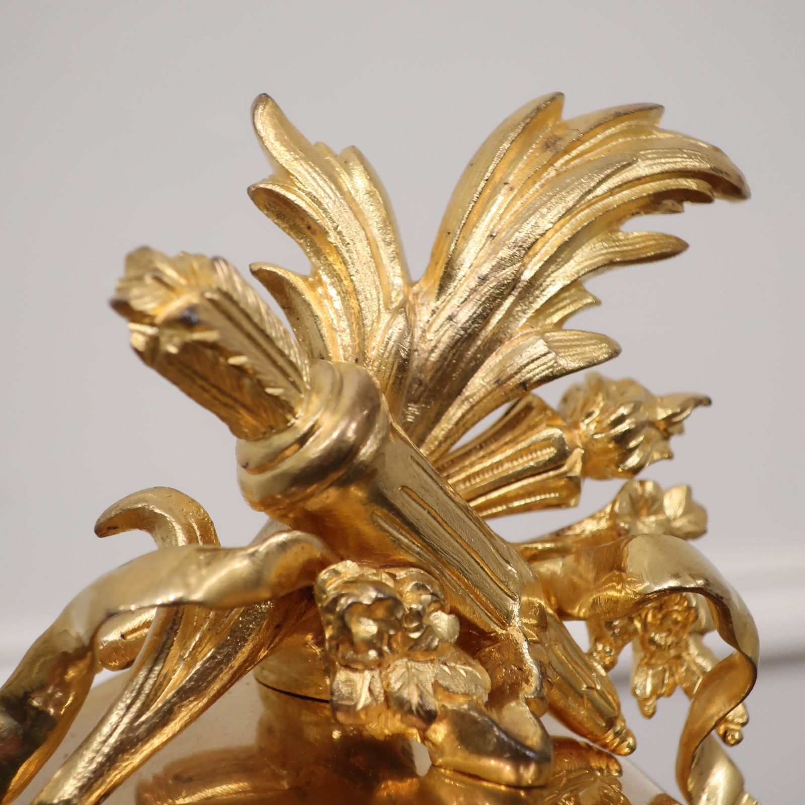 photo furniture French 19th Century Louis XIV Style Bronze Gilt Mantel Clock
