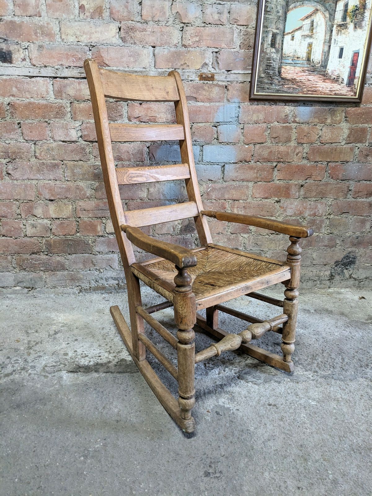 Antique Oak Rocking Chair photo furniture