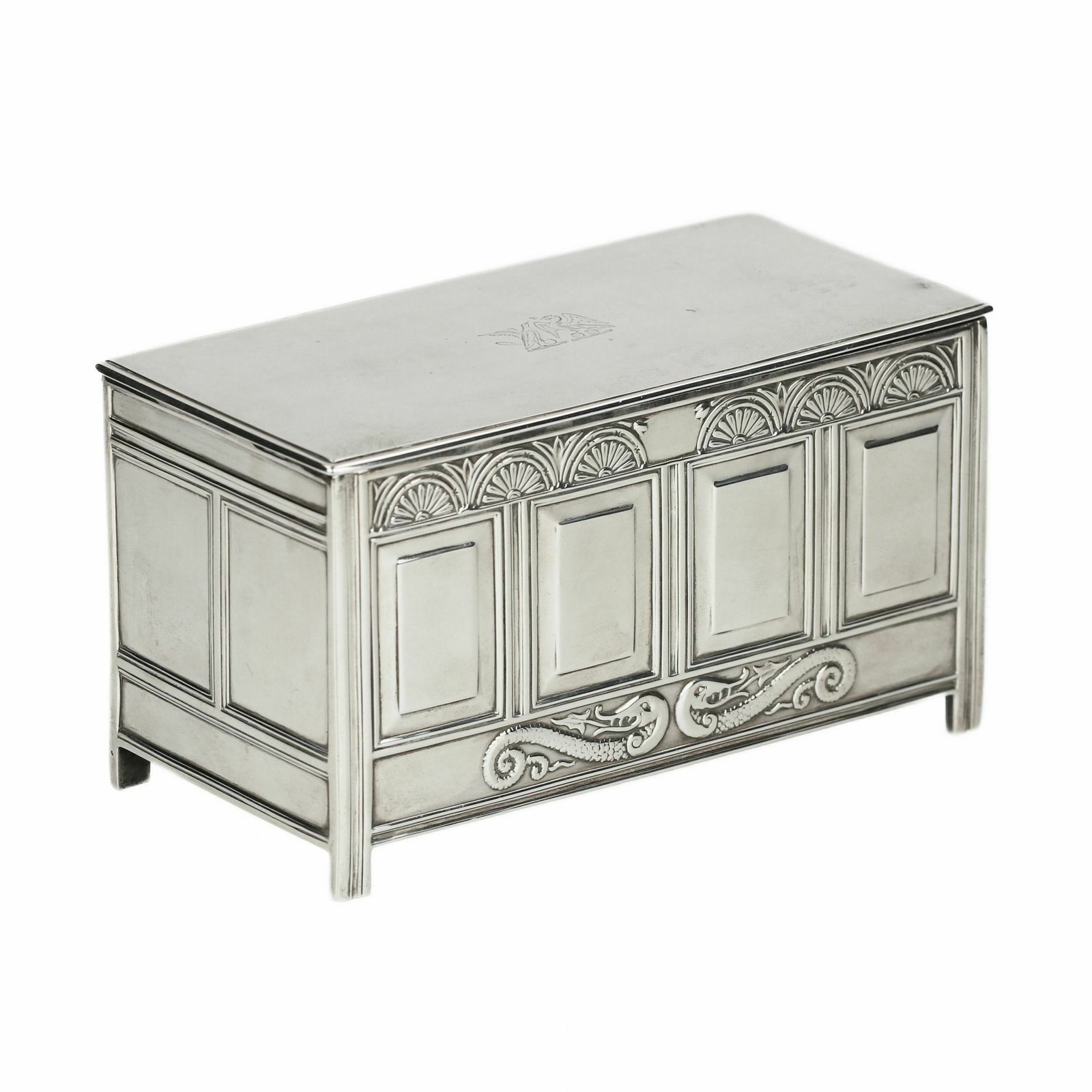 Silver Cigar Box. Elkington & Co Ltd, England, Sheffield, 1910