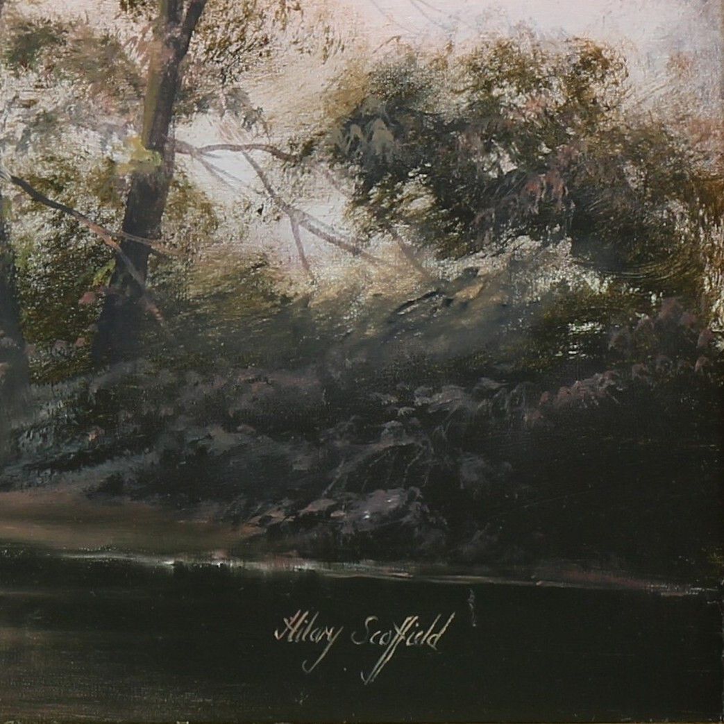 Oil On Canvas By Hilary Scoffield. Pastoral Scene At Sunrise. photo furniture