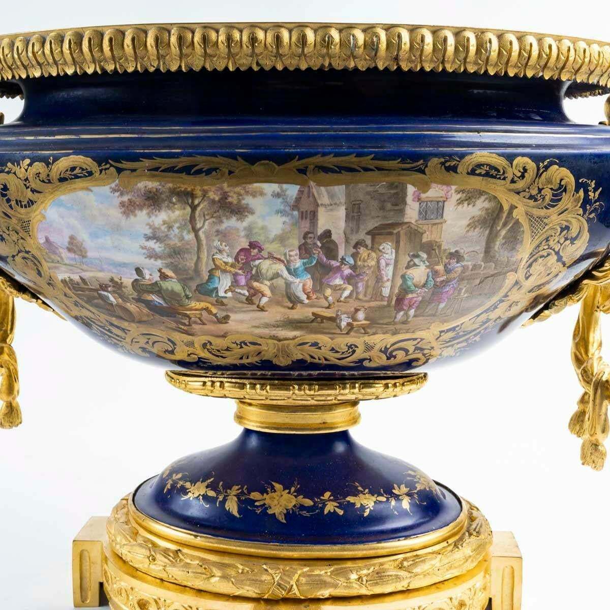 A Large Sèvres Porcelain And Gilt Bronze Bowl, 19th Century, Napoleon III Period photo furniture