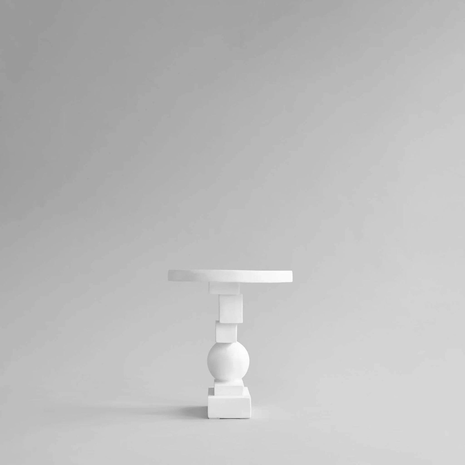 Sofa End, White Side Table, Artist Model, Contemporary Piece, Xxist Century. photo for sale