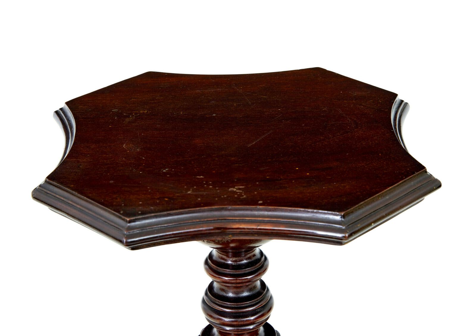 Early 20th Century Carved Mahogany Pedestal Stand photo for sale