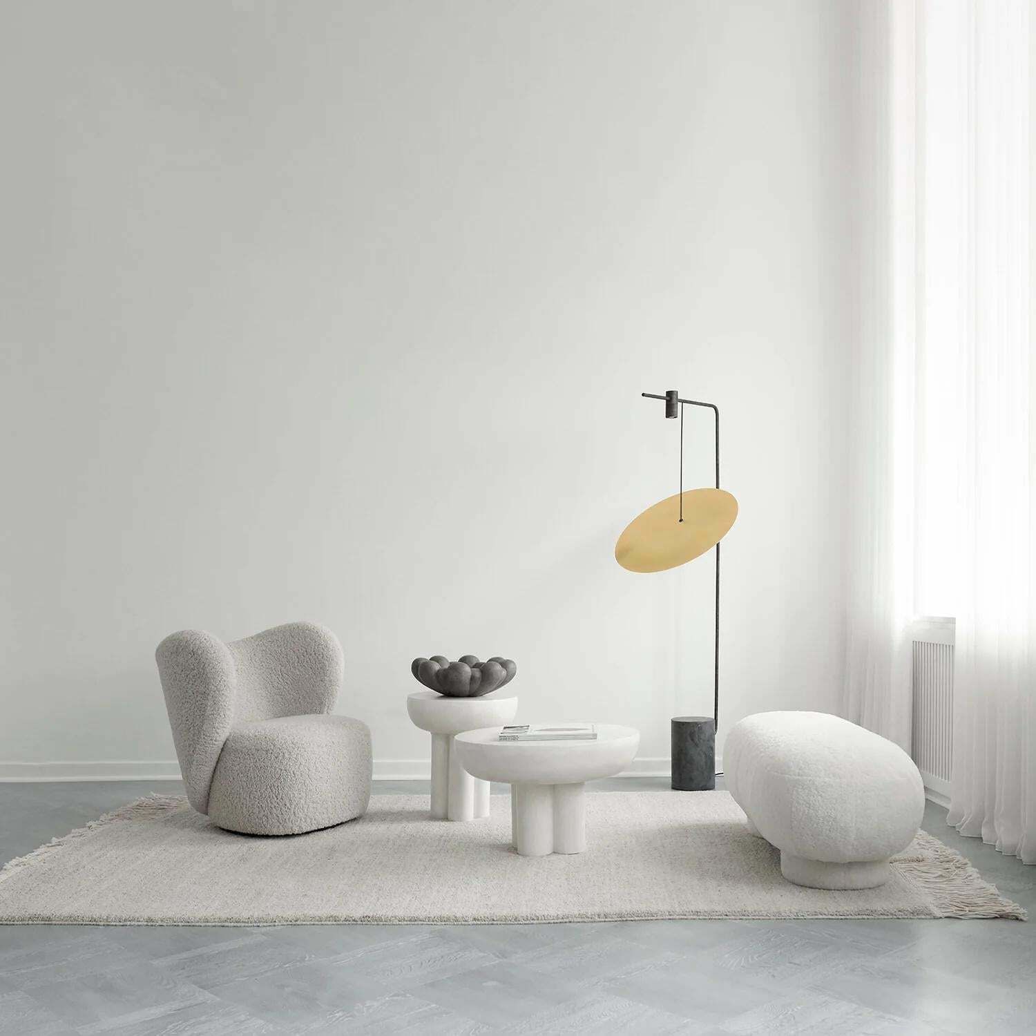 Coffee Table, End Of Sofa In Aluminium, Model Crown, Tall, Contemporary Work. photo vinterior
