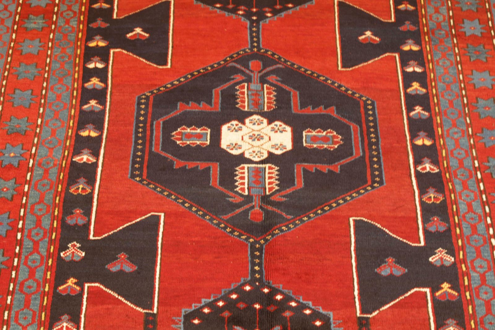 Rare Antique Rug Caucasian Oriental Rug Handmade Carpet From Shirvan Area Chr56 photo vintage