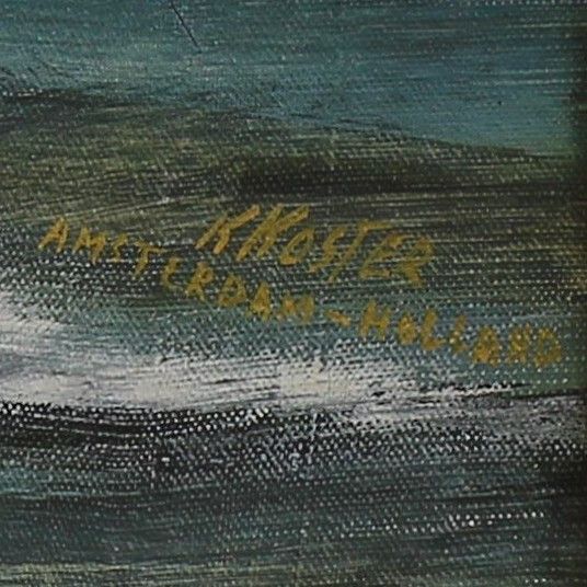 Oil On Board Klaas Koster. The Exmoor At Sea. photo for sale