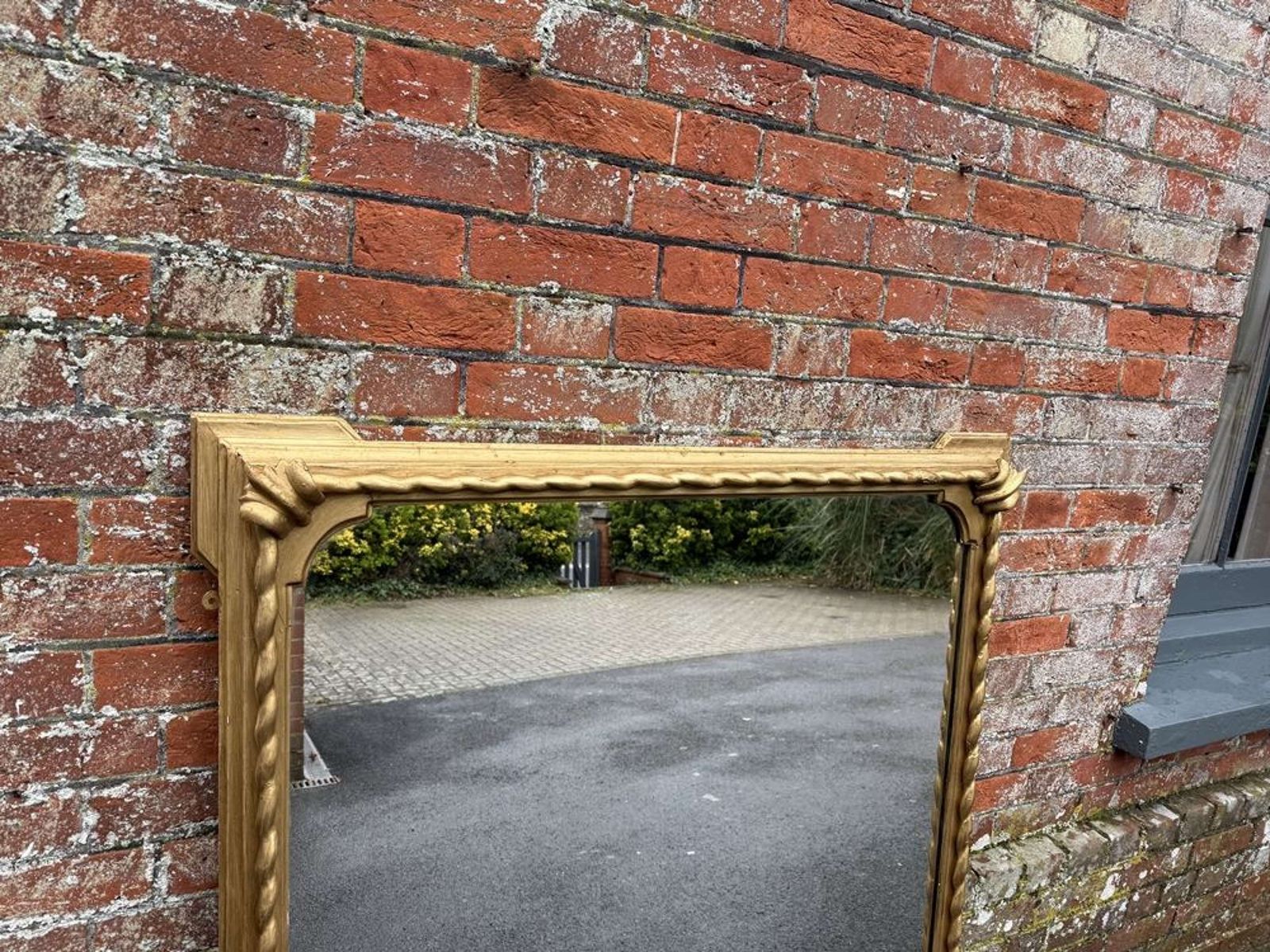 A Superb Large Antique English 19th C Gilt Overmantle Mirror. photo Home Decor