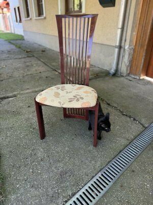 photo furniture Lacquer And Fabric Dining Chairs By Pietro Costantini, 1980, Set Of 6