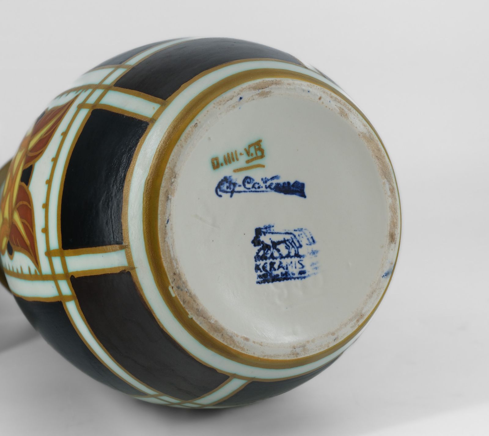 Charles Catteau Art Deco Baluster Vase For Boch Frères Keramis 1920's photo for sale