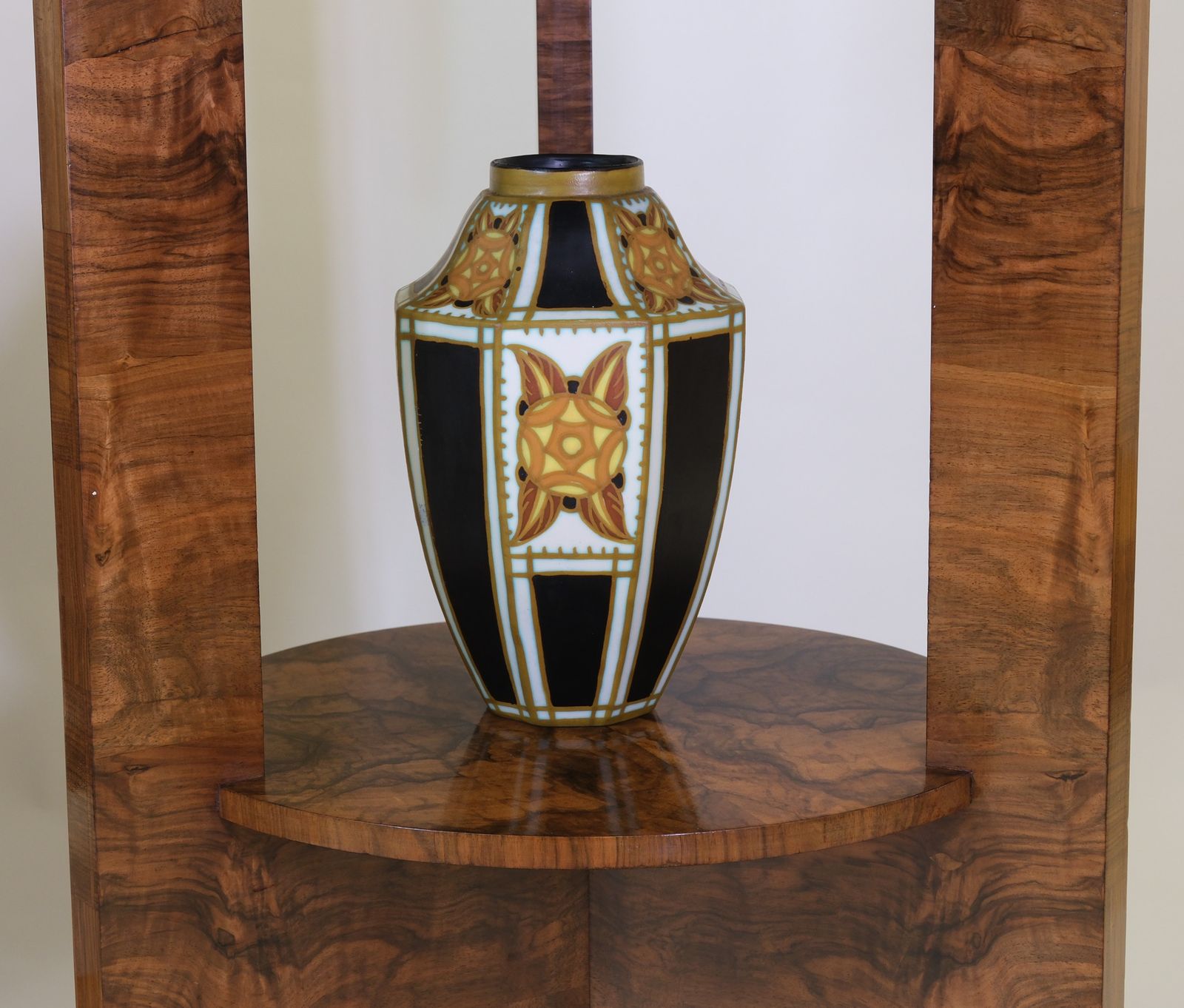 Art Deco Vase Designed By Charles Catteau For Boch Frères Keramis 1920's photo for sale