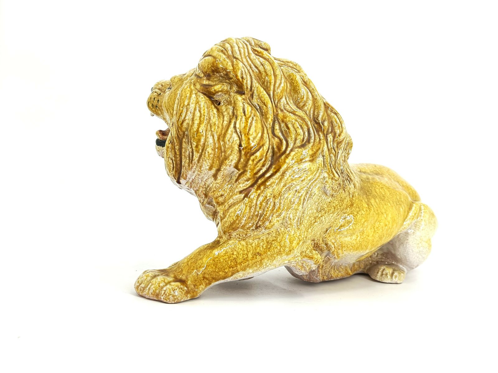 Italian Glazed Terracotta Lion Sculpture, 1960s photo buy