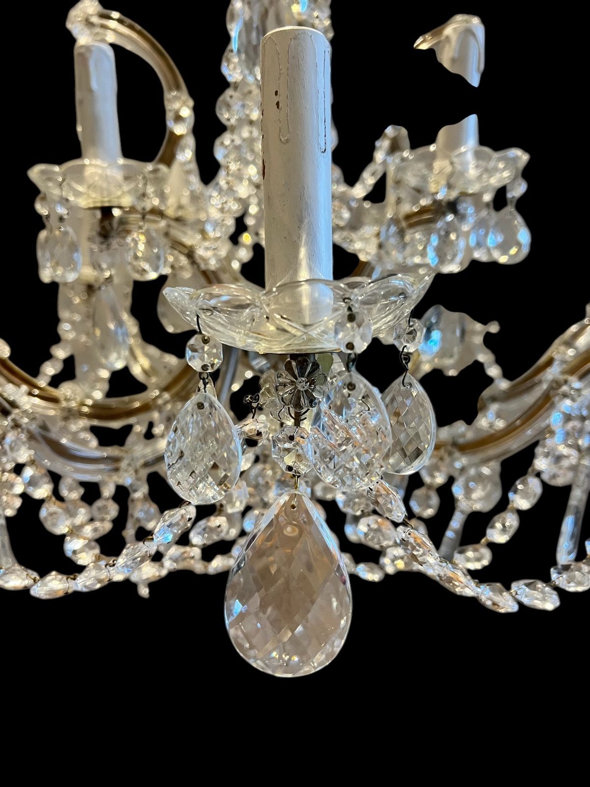 photo furniture A Twelve Light Italian Marie Theresa Antique Crystal Chandelier