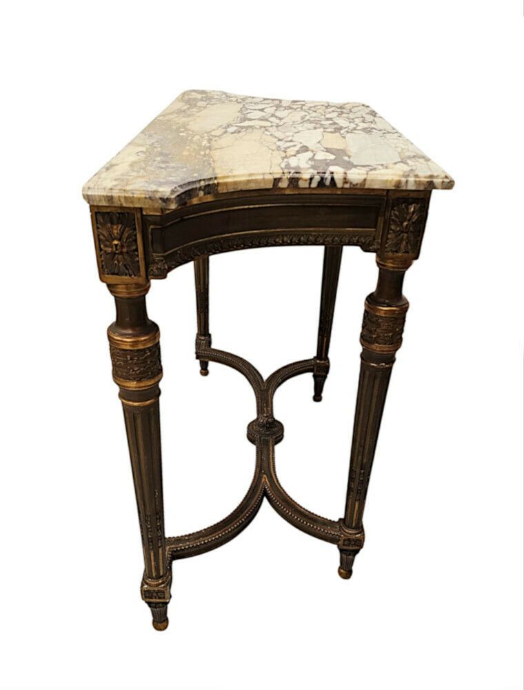 A Fabulous 19th Century Marble Top Giltwood Console Table photo vinterior