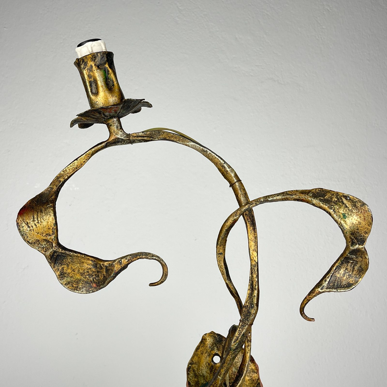 Verlichting Metalen Brutalist wandlamp van Salvino Marsura, Italië, ca. jaren 1960 photo