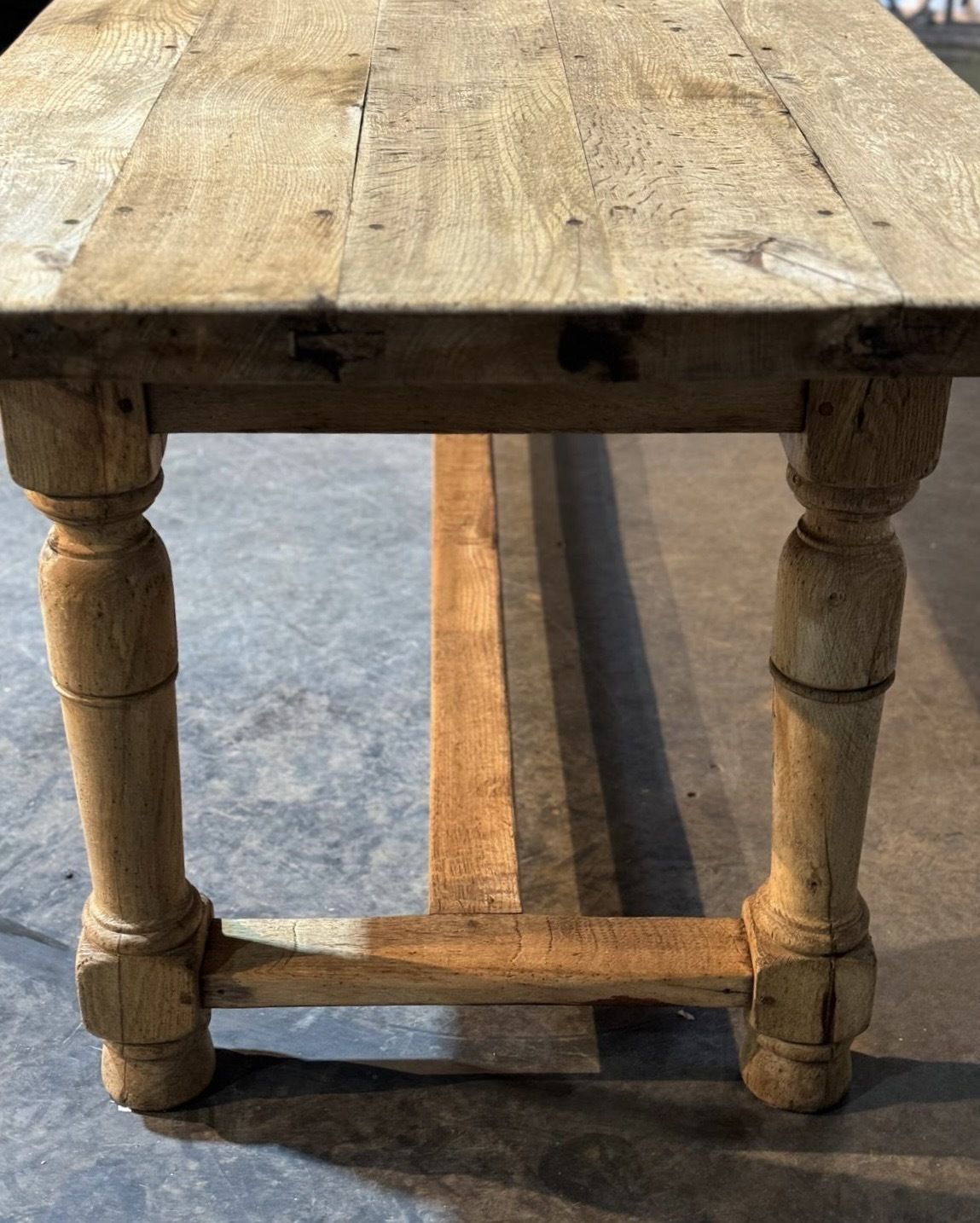 2900.0 Characterful Bleached Oak Farmhouse Dining Table photo