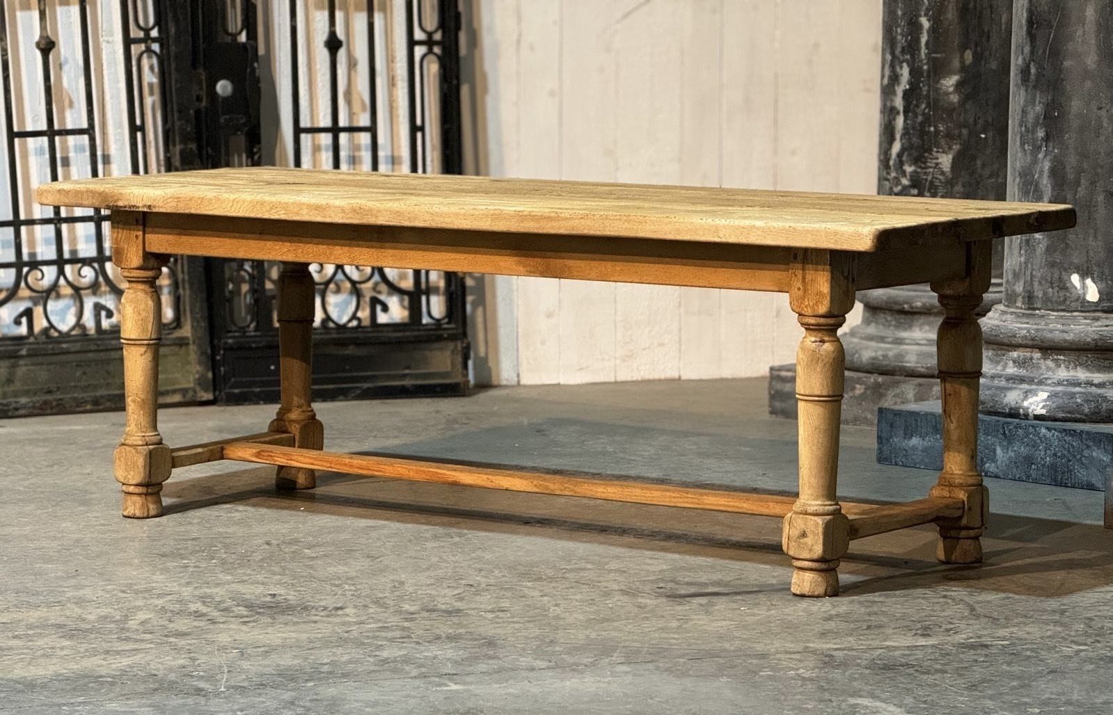 photo buy Characterful Bleached Oak Farmhouse Dining Table