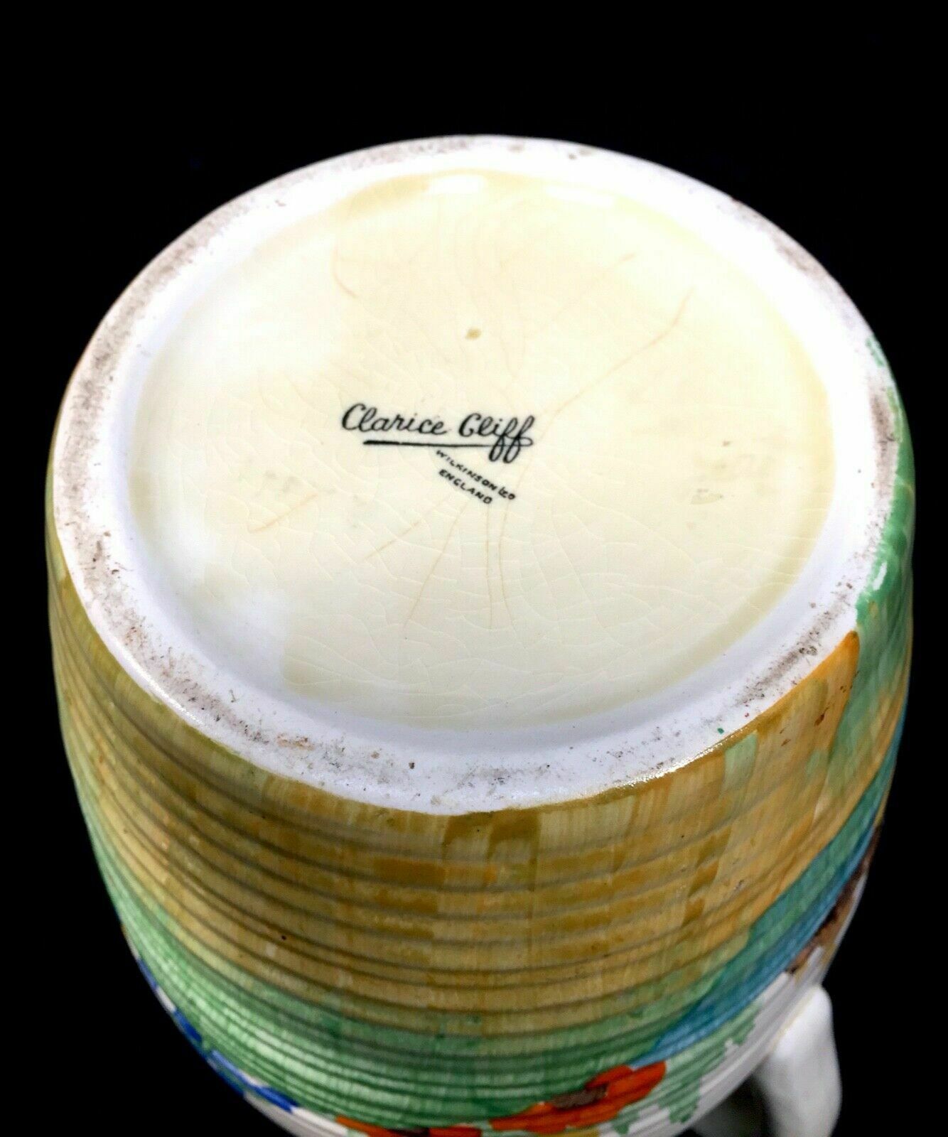 Antique Clarice Cliff Fragrance Lotus Jug Large / C1935 Art Deco Pottery Bizarre photo vintage