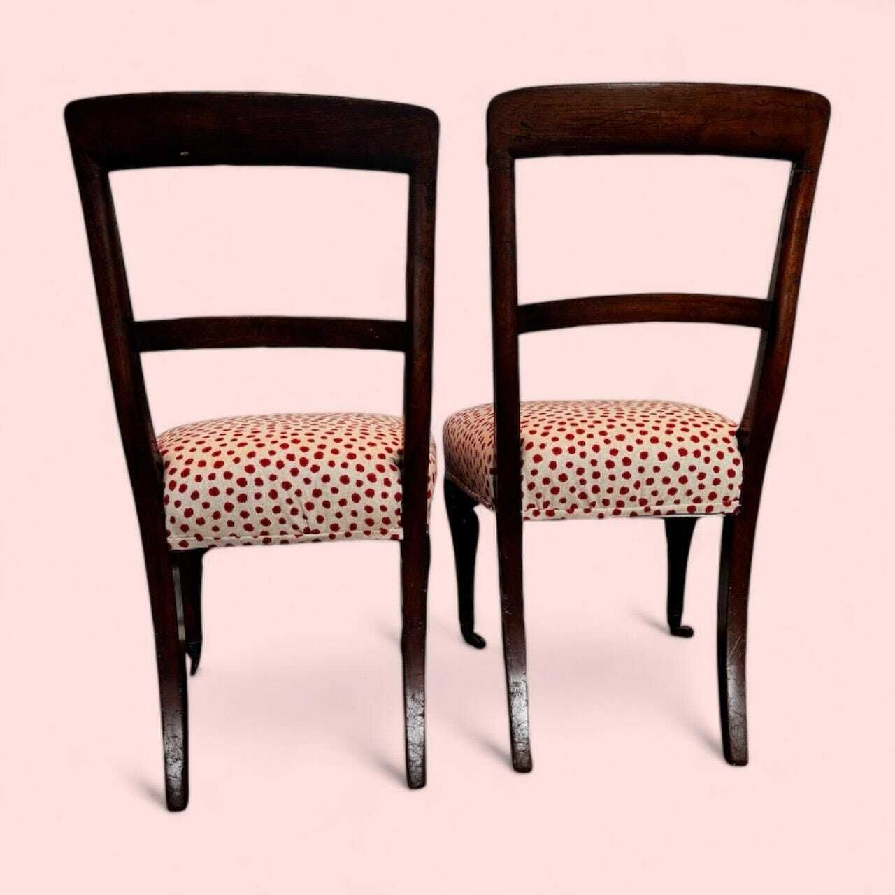 Antique Victorian Bedroom Chairs C1860 / Set Of 2 / New Upholstery photo buy